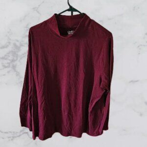 Croft and Barrow Maroon Turtleneck with Long Sleeves - Like New Condition